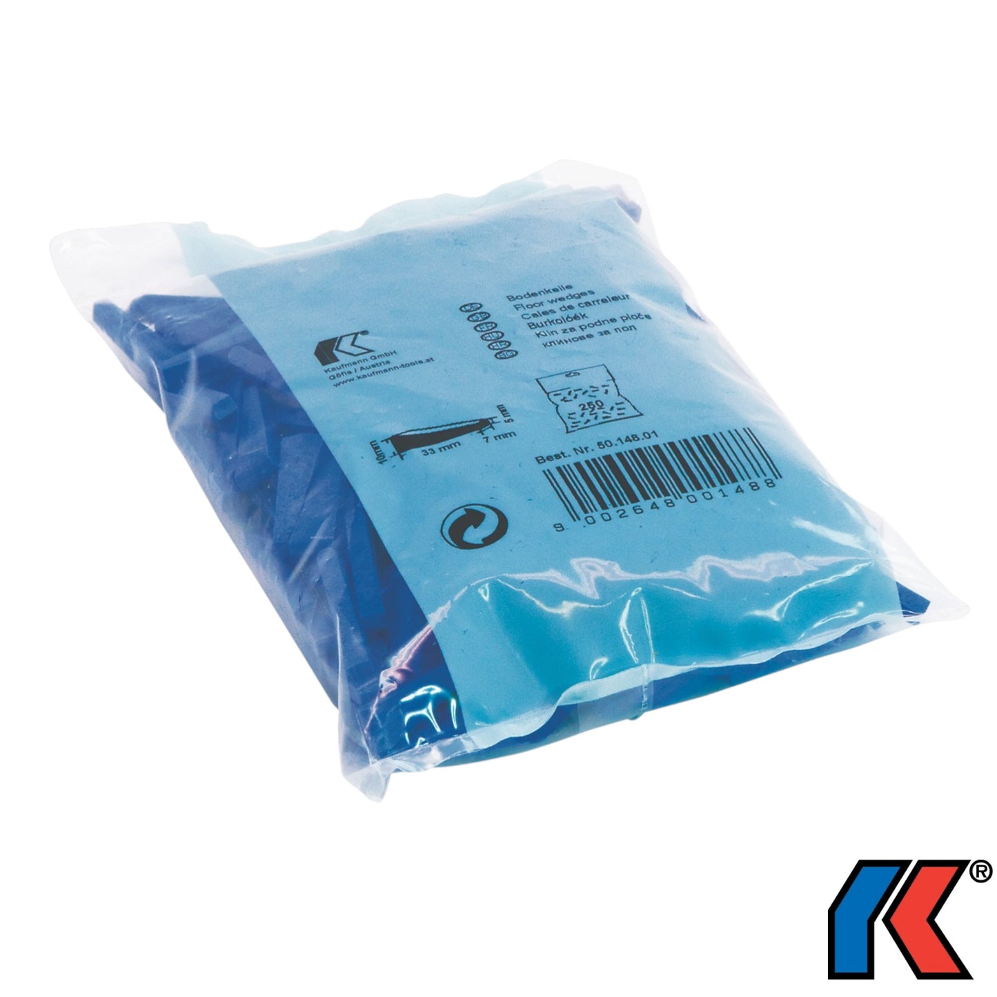Bodenplattenkeile aus Kunststoff 33 × 7 × 5–10 mm