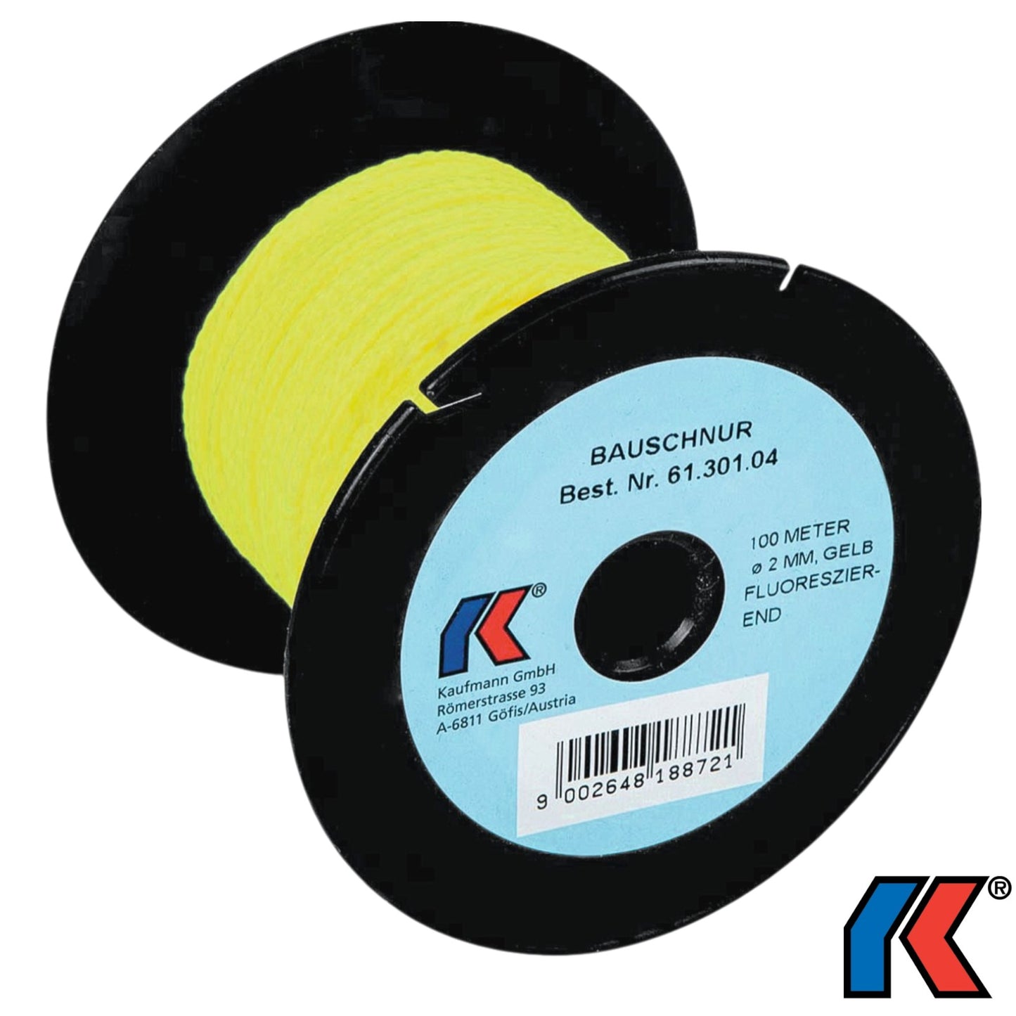 Kaufmann Trassierschnur fluoreszierend gelb