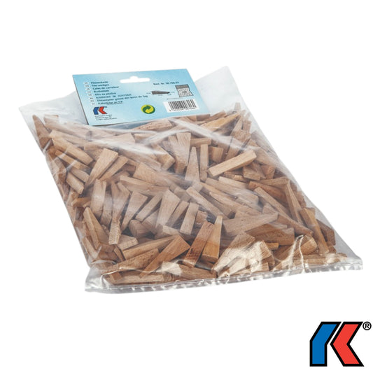 Bodenplattenkeile aus Buchenholz 44 × 7 × 4–14 mm