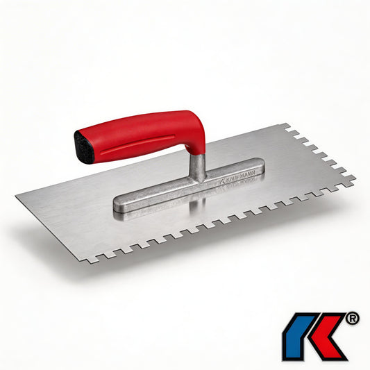 Glättekelle gezahnt rostfrei Softgriff 280 × 130 mm